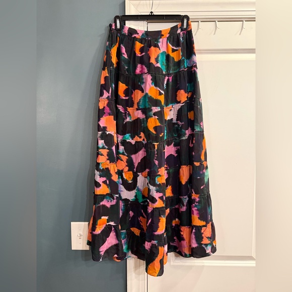 Geisha Designs Floral Tiered Maxi Skirt - Picture 2 of 4